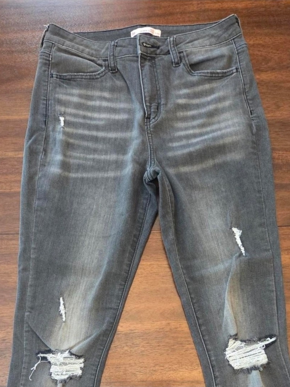 Sonoma Gray Distressed Stretch Jeggings